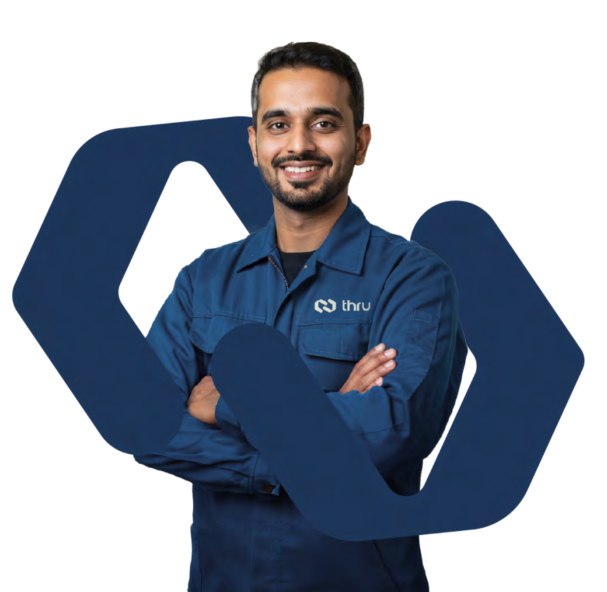 man with logo